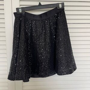 Girls Size L 10 Plus * GAP KIDS * Sparkly Black Lined Sequin Skirt